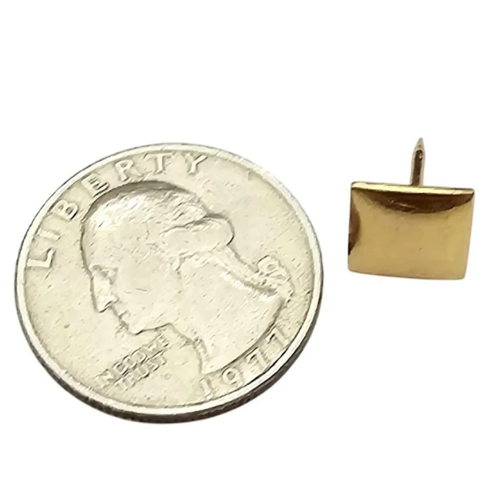 14K Yellow Gold Square Lapel Tie Pin C773